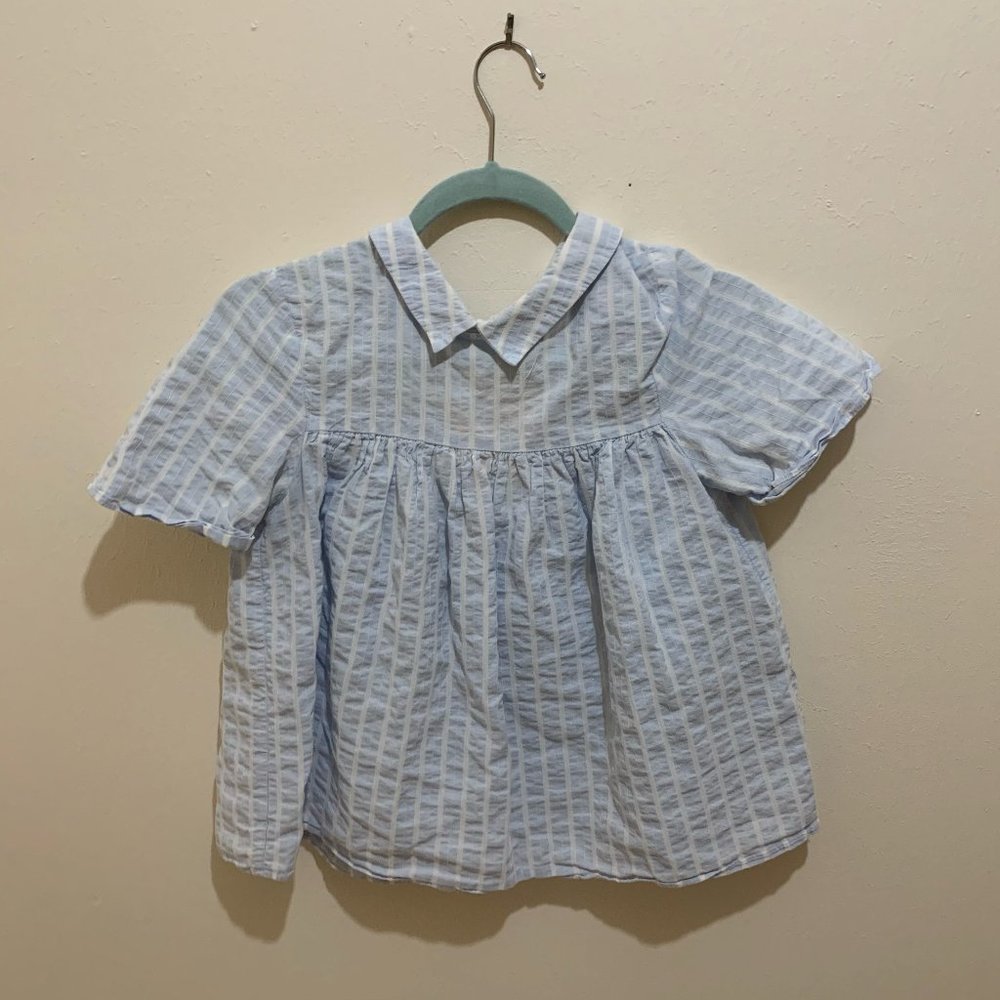 Zara Collared Striped Blouse